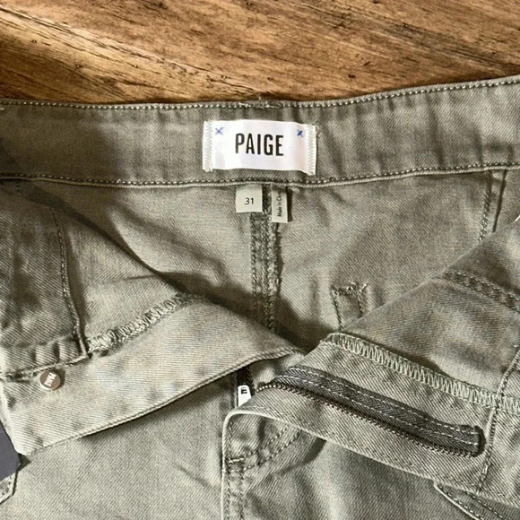 NWT PAIGE Designer WMN 31 Vintage Green Shorts (60Cotton/40Lyocell) Nordstrom - Picture 5 of 16